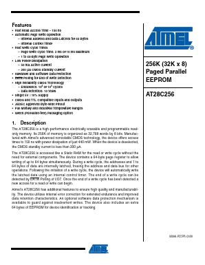 AT28C256_08 Datasheet PDF Atmel Corporation