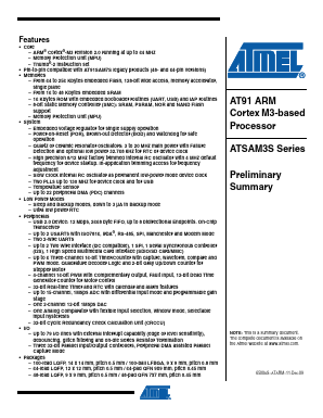 ATSAM3S1CA-AU Datasheet PDF Atmel Corporation