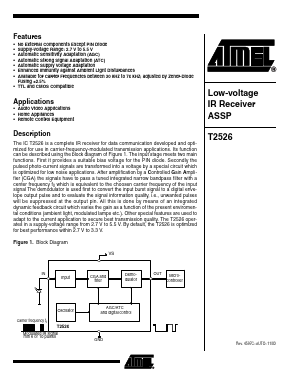 T2526N7XX-DDW Datasheet PDF Atmel Corporation
