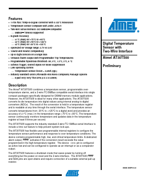 AT30TS00 Datasheet PDF Atmel Corporation