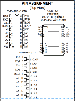 MT4C4001JCZ-8/XT Datasheet PDF Austin Semiconductor
