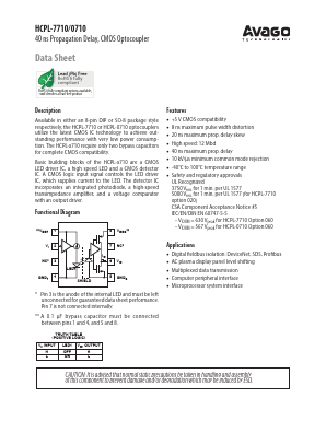 HCPL-0710 Datasheet PDF Avago Technologies