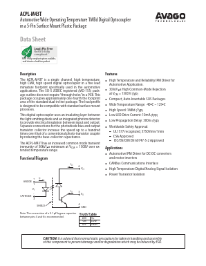 ACPL-M43T Datasheet PDF Avago Technologies