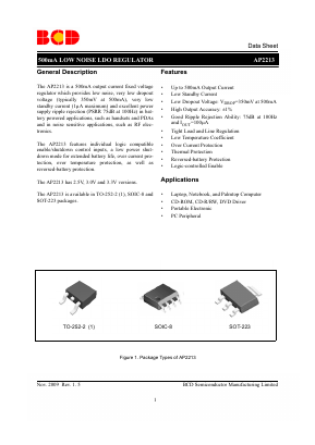 AP2213D-3.0G1 Datasheet PDF BCD Semiconductor