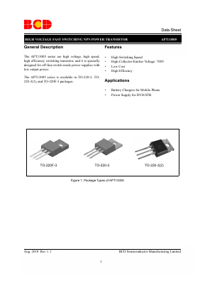 APT13005TF-G1 Datasheet PDF BCD Semiconductor