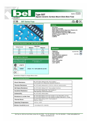 SST3 Datasheet PDF Bel Fuse Inc.