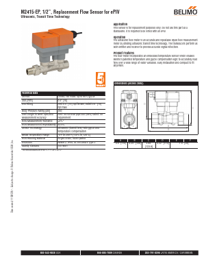 M2450-EP Datasheet PDF BELIMO AIRCONTROLS (USA), INC