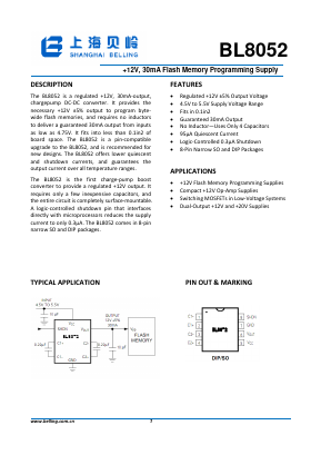 BL8052 Datasheet PDF Shanghai Belling Co., Ltd.