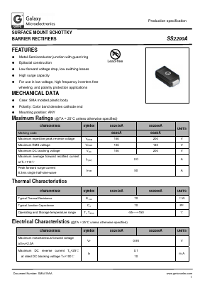 SS2200A Datasheet PDF Galaxy Semi-Conductor