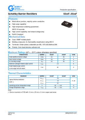SS35F Datasheet PDF Galaxy Semi-Conductor