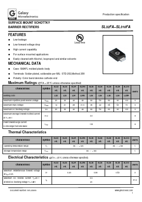 SL345FA Datasheet PDF Galaxy Semi-Conductor