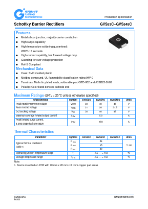 GVS545C Datasheet PDF Galaxy Semi-Conductor
