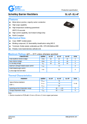 SL12F Datasheet PDF Galaxy Semi-Conductor