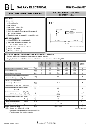 1N4935 Datasheet PDF Galaxy Semi-Conductor