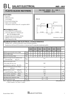 6A8 Datasheet PDF Galaxy Semi-Conductor