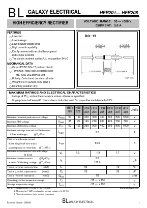 HER201 Datasheet PDF Galaxy Semi-Conductor