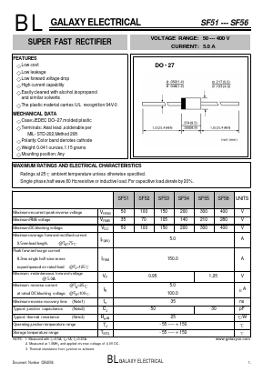 SF51 Datasheet PDF Galaxy Semi-Conductor
