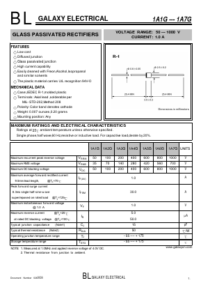 1A3G Datasheet PDF Galaxy Semi-Conductor