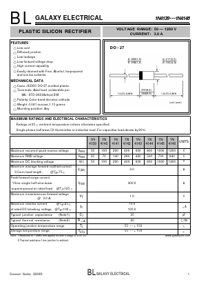1N4139 Datasheet PDF Galaxy Semi-Conductor