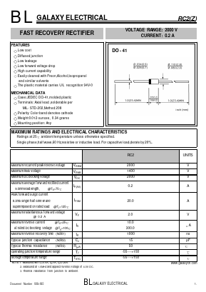 RC2Z Datasheet PDF Galaxy Semi-Conductor