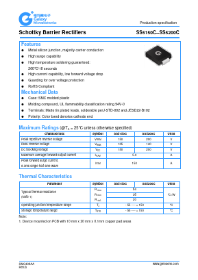 SS5150C Datasheet PDF Galaxy Semi-Conductor
