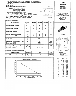 2N6667 Datasheet PDF Boca Semiconductor