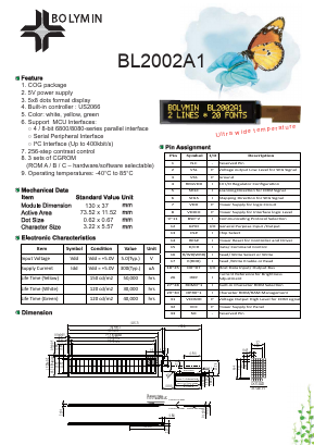 BL2002A1 Datasheet PDF BOLYMIN Inc