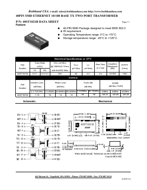40ST1021B Datasheet PDF Bothhand USA, LP.