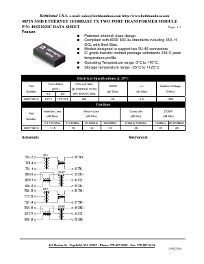 40ST1021C Datasheet PDF Bothhand USA, LP.