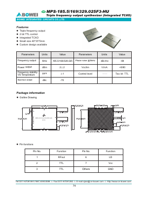 MPS-185.5 Datasheet PDF BOWEI Integrated Circuits CO.,LTD.