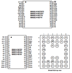 BS62LV1027TC55 Datasheet PDF Brilliance Semiconductor