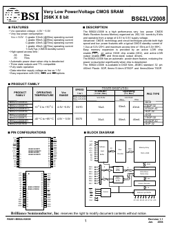 BS62LV2008TIG55 Datasheet PDF Brilliance Semiconductor