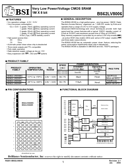 BS62LV8006FCP70 Datasheet PDF Brilliance Semiconductor