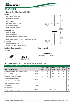 SB52 Datasheet PDF Bruckewell Technology LTD