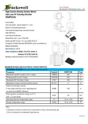 SS8PU100 Datasheet PDF Bruckewell Technology LTD