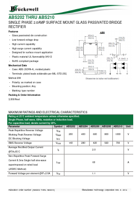 ABS210 Datasheet PDF Bruckewell Technology LTD