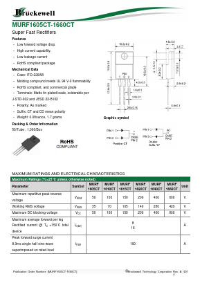 MURF1660CT Datasheet PDF Bruckewell Technology LTD