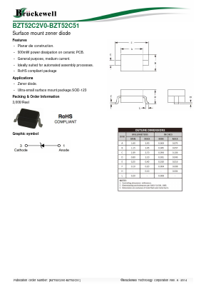 BZT52C43 Datasheet PDF Bruckewell Technology LTD
