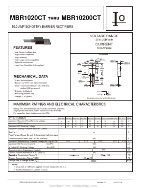 MBR10150CT Datasheet PDF Bytes