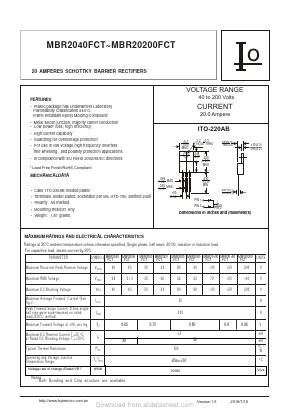 MBR2040FCT Datasheet PDF Bytes