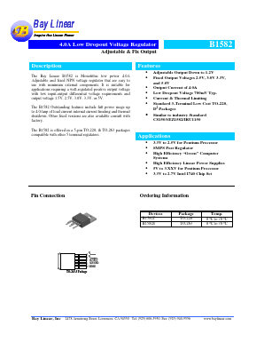 B1582S-3.0 Datasheet PDF Bay Linear