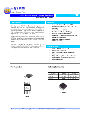 B1585T-3.3 Datasheet PDF Bay Linear