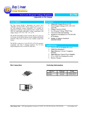 B1580 Datasheet PDF Bay Linear