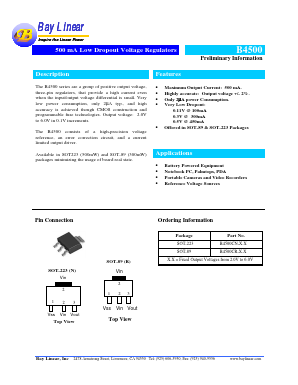 B4500CR-2.5 Datasheet PDF Bay Linear