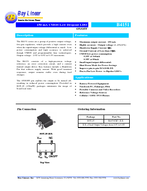 B4151 Datasheet PDF Bay Linear