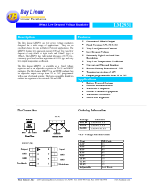 LM2931M Datasheet PDF Bay Linear