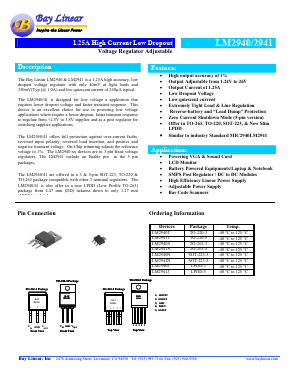 LM2940J Datasheet PDF Bay Linear