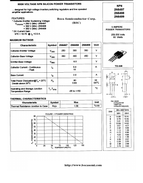 2N6497 Datasheet PDF Boca Semiconductor