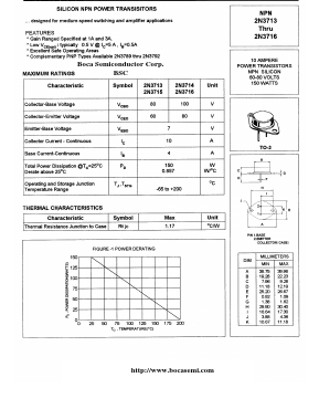 2N3714 Datasheet PDF Boca Semiconductor