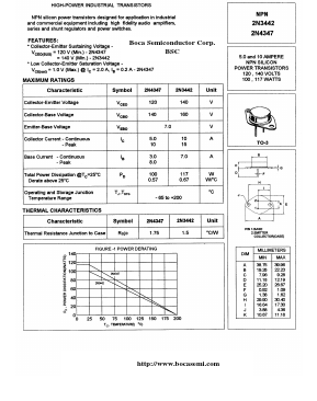 2N4347 Datasheet PDF Boca Semiconductor